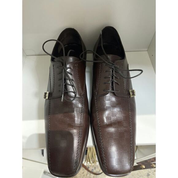 Louis Vuitton Damier Brown Leather Lace-Up Dress Shoes Size 40,5 main image 5